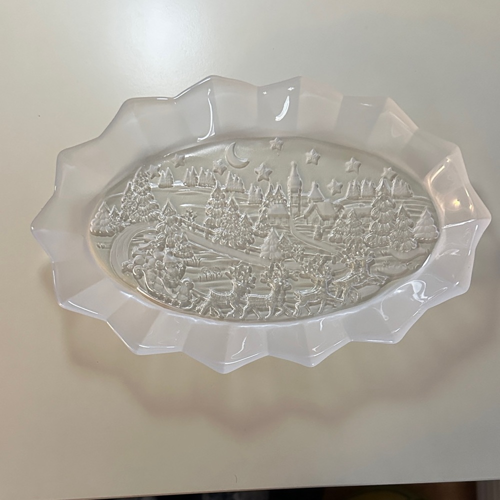 Crystal Holiday Decorative Dish